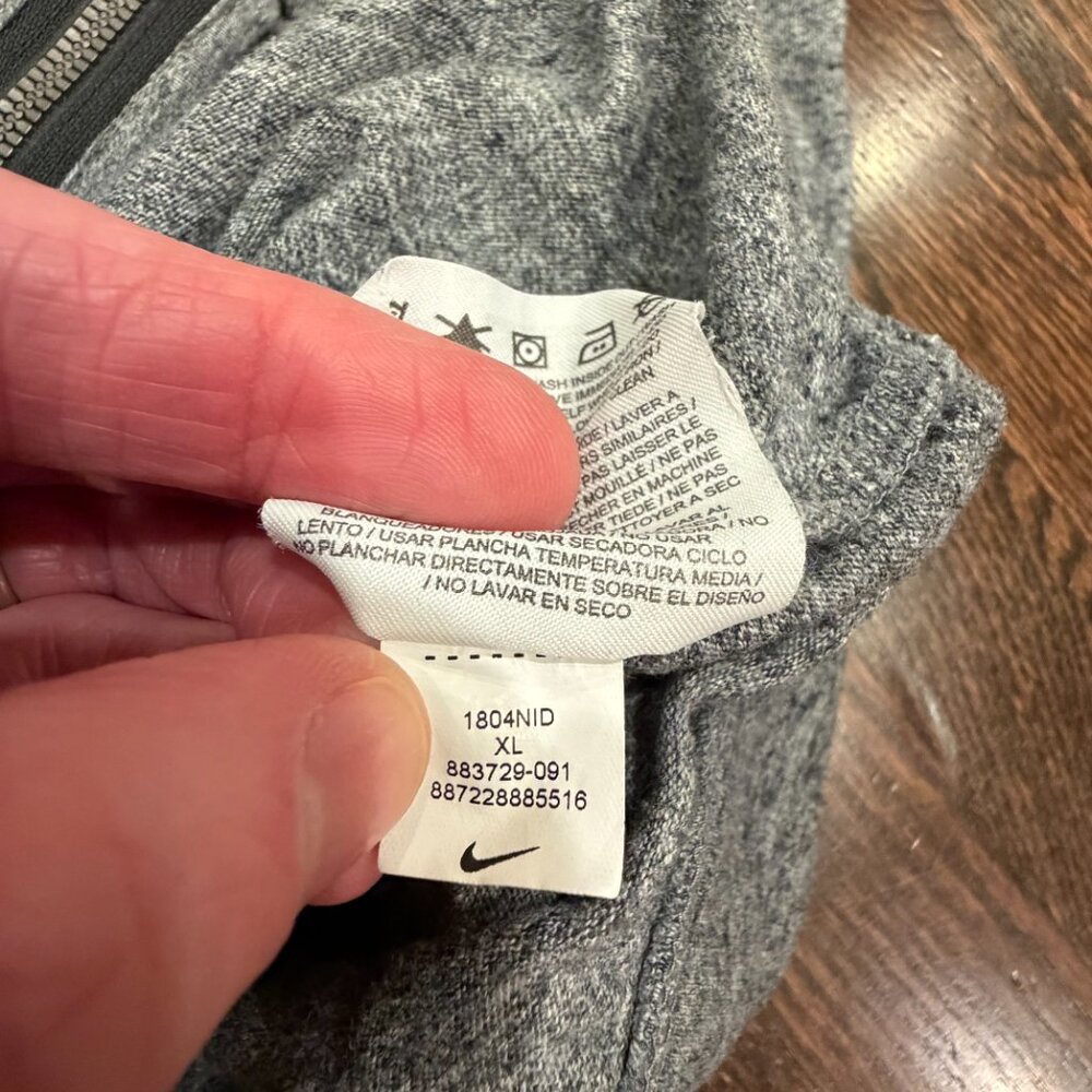 Nike Sportswear Essential Full Zip Hoodie Gray Heather XL - Picture 4 of 11